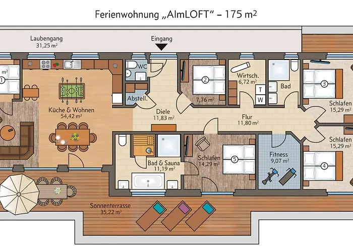아파트 Alm-loft Im Birkenhof *